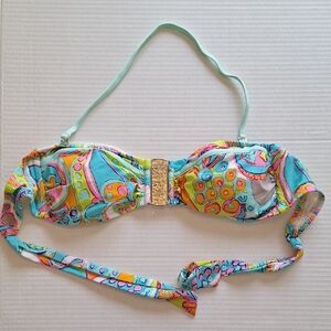 Trina Turk sz 6 Bikini Top Removable Strap Bandeau